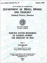 Surface water resources of Georgia during the drought of 1954