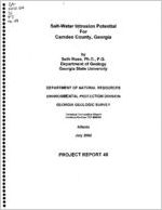 Salt-water intrusion potential for Camden County, Georgia