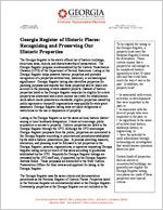 Georgia Register of Historic Places : recognizing and preserving our historic properties