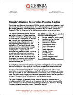 Georgia's regional preservation planning services