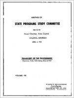 Meeting of State Programs Study Committee held in the House Chamber, State Capitol, Atlanta, Georgia, April 13, 1955: transcript of the proceedings (Commerce, Parks, Public Safety, Game and Fish), volume VIII [Apr. 13, 1955]