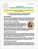 Safe use of naphthalene pest control products