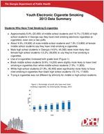 Youth electronic cigarette smoking 2013 data summary