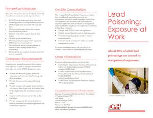 Lead poisoning : exposure at work