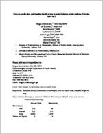 Door-to-needle time and hospital length of stay in acute ischemic stroke patients, Georgia, 2007-2013 [2015]