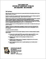 Fact sheet for drivers of commercial vehicles : be square! be aware!