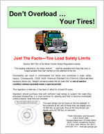 Don't overload...your tires! : just the facts : tire load safety limits