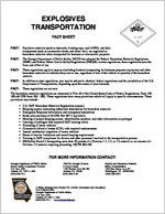 Explosives transportation