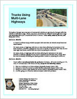 Trucks using multi-lane highways