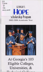 Georgia's HOPE scholarship program, 2003-2004 academic year at Georgia's 103 eligible colleges, universities and technical colleges [2003]
