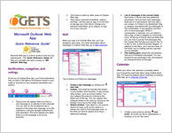 Microsoft Outlook web app : quick reference guide