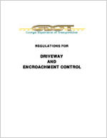 Regulations for driveway and encroachment control