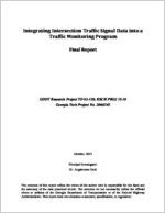 Integrating intersection traffic signal data into a traffic monitoring program