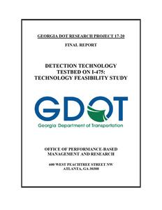 Detection technology testbed on I-475 : technology feasibility study