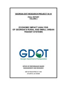 Economic impact analysis of Georgia's rural and small urban transit systems, part 2
