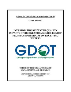 Investigation on water quality of bridge stormwater runoff from scupper drains on receiving waters