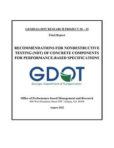 Recommendations for nondestructive testing (NDT) of concrete components for performance-based specifications