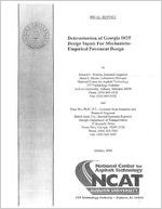Determination of Georgia DOT design inputs for mechanistic-empirical pavement design