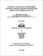 Stability of precast prestressed concrete bridge girders considering sweep and thermal effects: final report [June 15, 2009]
