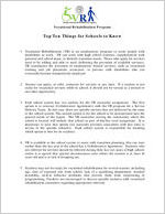 Top ten things for schools to know