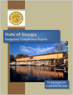 State of Georgia budgetary compliance report for the fiscal year ended June 30, 2009