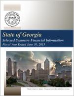 Selected summary financial information for the state of Georgia, 2012 July 1- 2013 June 30
