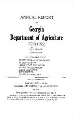 Annual report of Georgia Department of Agriculture for 1922