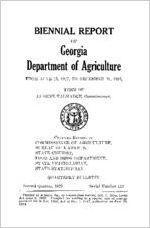 Biennial report of Georgia Department of Agriculture from June 25, 1927, to December 31, 1928, term of Eugene Talmadge, Commissioner
