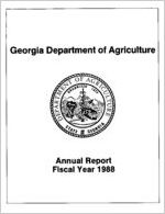 Georgia Department of Agriculture annual report fiscal year 1988