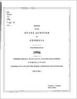 Report of the State Auditor of Georgia, year ended June 30, 1996, personal services, travel expense and reimbursed expenses compilation, personnel of state agencies, boards, authorities and commissions, volume I [Jan. 1997]