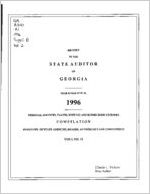 Report of the State Auditor of Georgia, year ended June 30, 1996, personal services, travel expense and reimbursed expenses compilation, personnel of state agencies, boards, authorities and commissions, volume I [Jan. 1997]