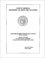 Abraham Baldwin Agricultural College, Tifton, Georgia, report on review of the financial statements for the fiscal year ended June 30, 2004