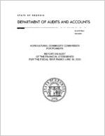 Agricultural Commodity Commission for Peanuts, report on audit of the financial statements for the fiscal year ended June 30, 2003