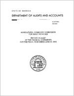 Agricultural Commodity Commission for Sweet Potatoes, report on audit of the financial statements for the fiscal year ended June 30, 2003
