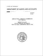 Agricultural Commodity Commission for Tobacco, report on audit of the financial statements for the fiscal year ended June 30, 2003