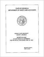 Albany State University, Albany, Georgia, report on audit of the financial statements for the fiscal year ended June 30, 2005