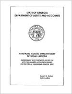 Armstrong Atlantic State University, Savannah, Georgia, independent accountant's report on applying agreed-upon procedures for the fiscal year ended June 30, 2007
