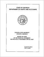 Augusta State University, Augusta, Georgia, report on audit of the financial statements for the fiscal year ended June 30, 2007