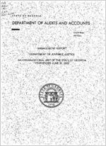 Management report, Department of Juvenile Justice, an organizational unit of the state of Georgia, year ended June 30, 2002