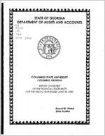 Columbus State University, Columbus, Georgia, report on review of the financial statements for the fiscal year ended June 30, 2000