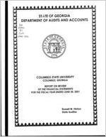 Columbus State University, Columbus, Georgia, report on review of the financial statements for the fiscal year ended June 30, 2001