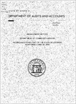 Management report, Department of Community Affairs, an organizational unit of the state of Georgia, year ended June 30, 2002