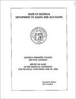Georgia Perimeter College, Decatur, Georgia, report on audit of the financial statements for the fiscal year ended June 30, 2006