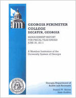 Georgia Perimeter College, Decatur, Georgia, management report for fiscal year ended June 30, 2011