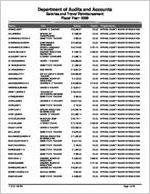 Appling County Board of Education, Baxley, Georgia, report on salary and travel for the fiscal year ended June 30, 2009, June 30, 2009