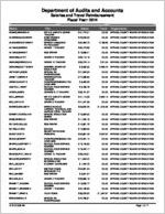 Appling County Board of Education, Baxley, Georgia, report on salary and travel for the fiscal year ended June 30, 2014 [June 30, 2014]