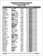 Atkinson County Board of Education, Pearson, Georgia, report on salary and travel, year ended June 30, 2009, June 30, 2009