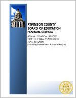 Atkinson County Board of Education, Pearson, Georgia, annual financial report for the fiscal year ended June 30, 2016 (including independent auditor's reports) [June 30, 2016]