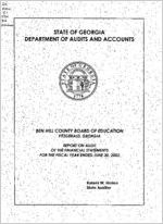 Ben Hill County Board of Education, Fitzgerald, Georgia, report on audit of the financial statements for the fiscal year ended June 30, 2002