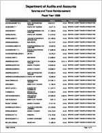 Ben Hill County Board of Education, Fitzgerald, Georgia, report on salary and travel for the fiscal year ended June 30, 2008